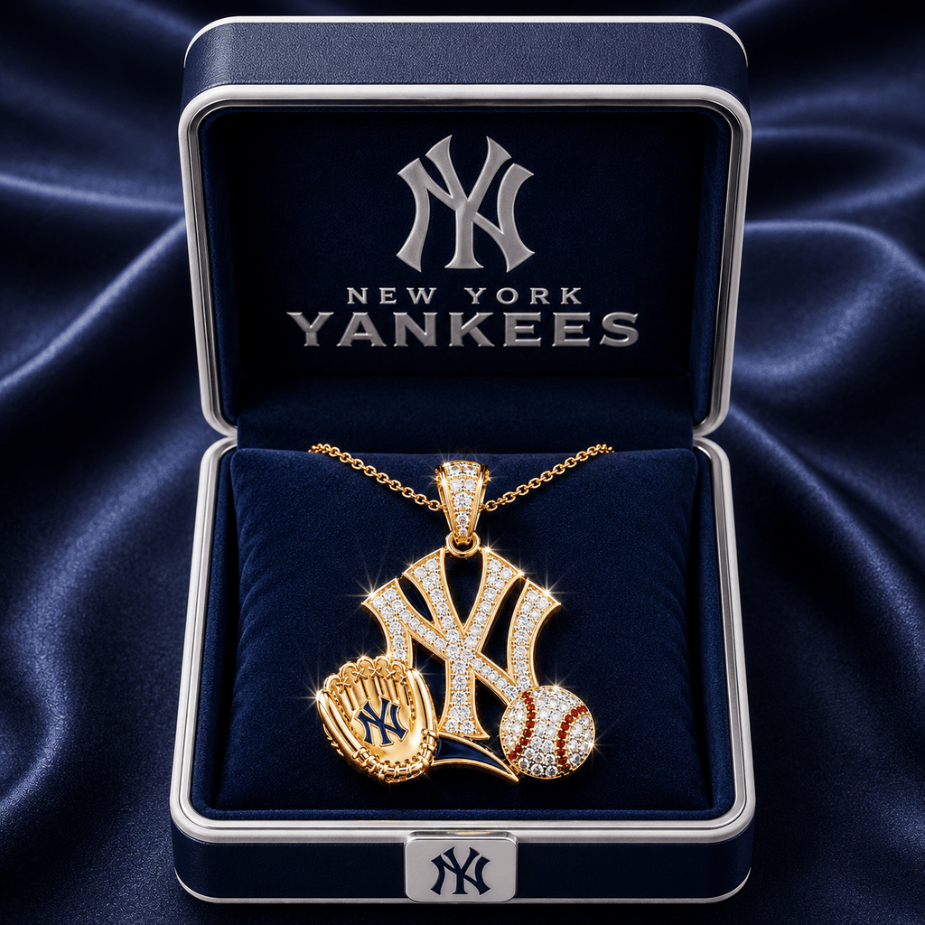 NYY Solid Gold Chain with Diamond Pendant BMD