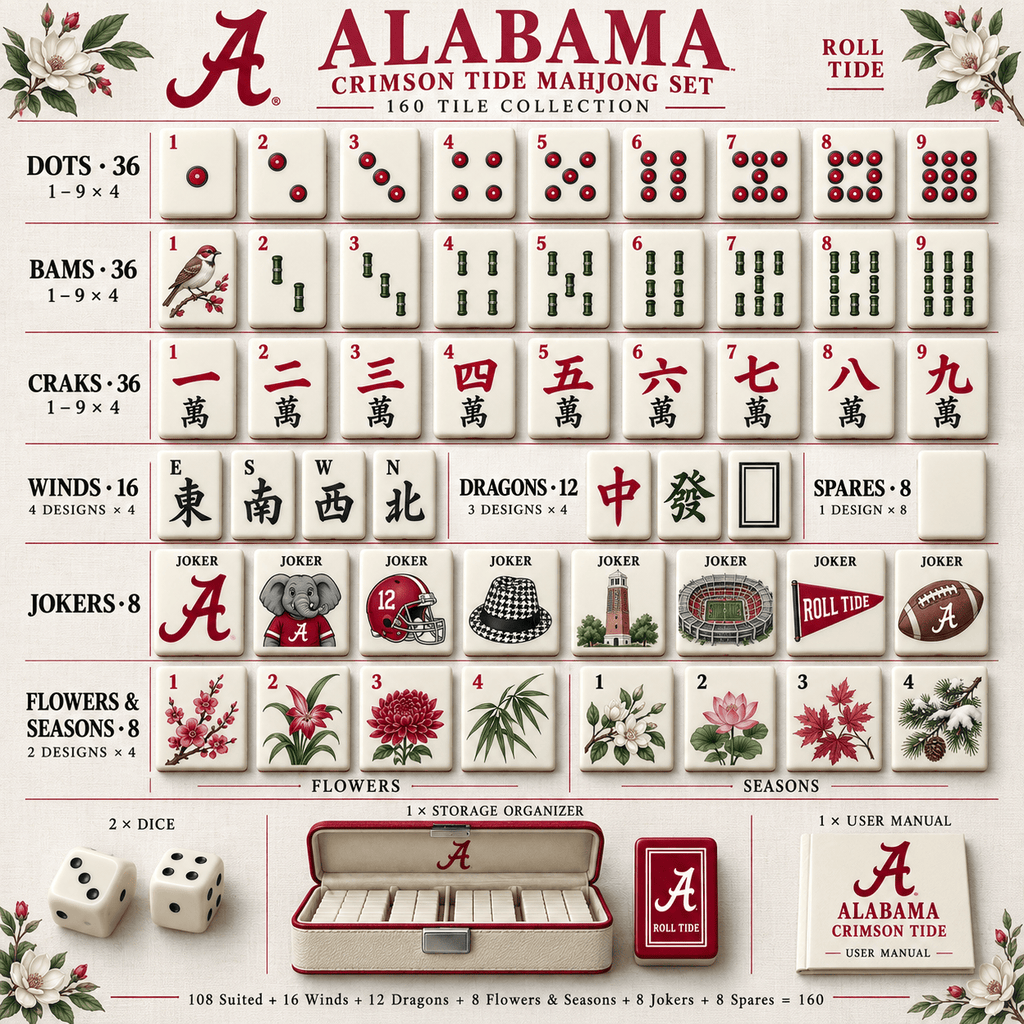 Premium ACT Mahjong Tiles Set TNSM