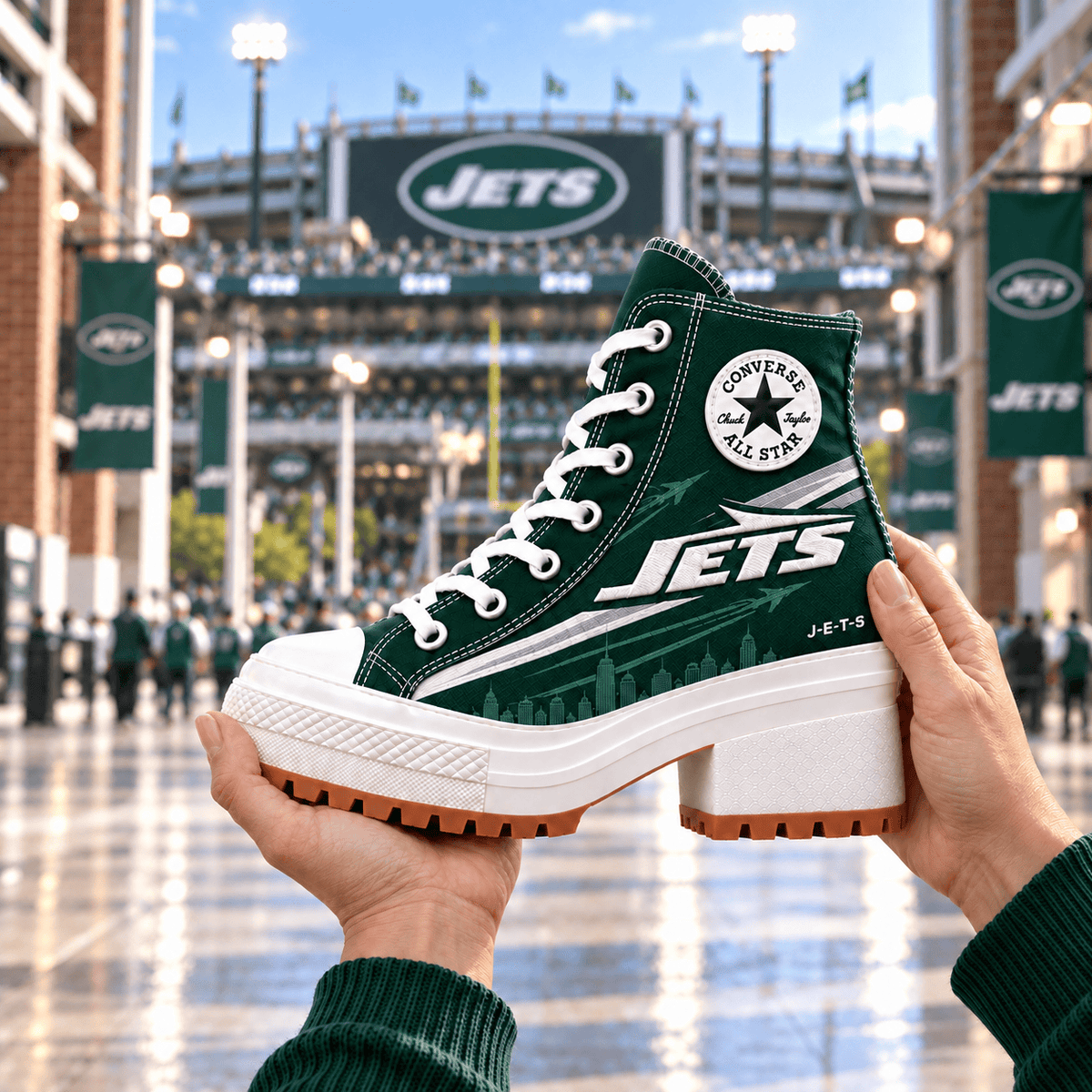 PREMIUM NYJ Heeled High-Top Sneakers TMH