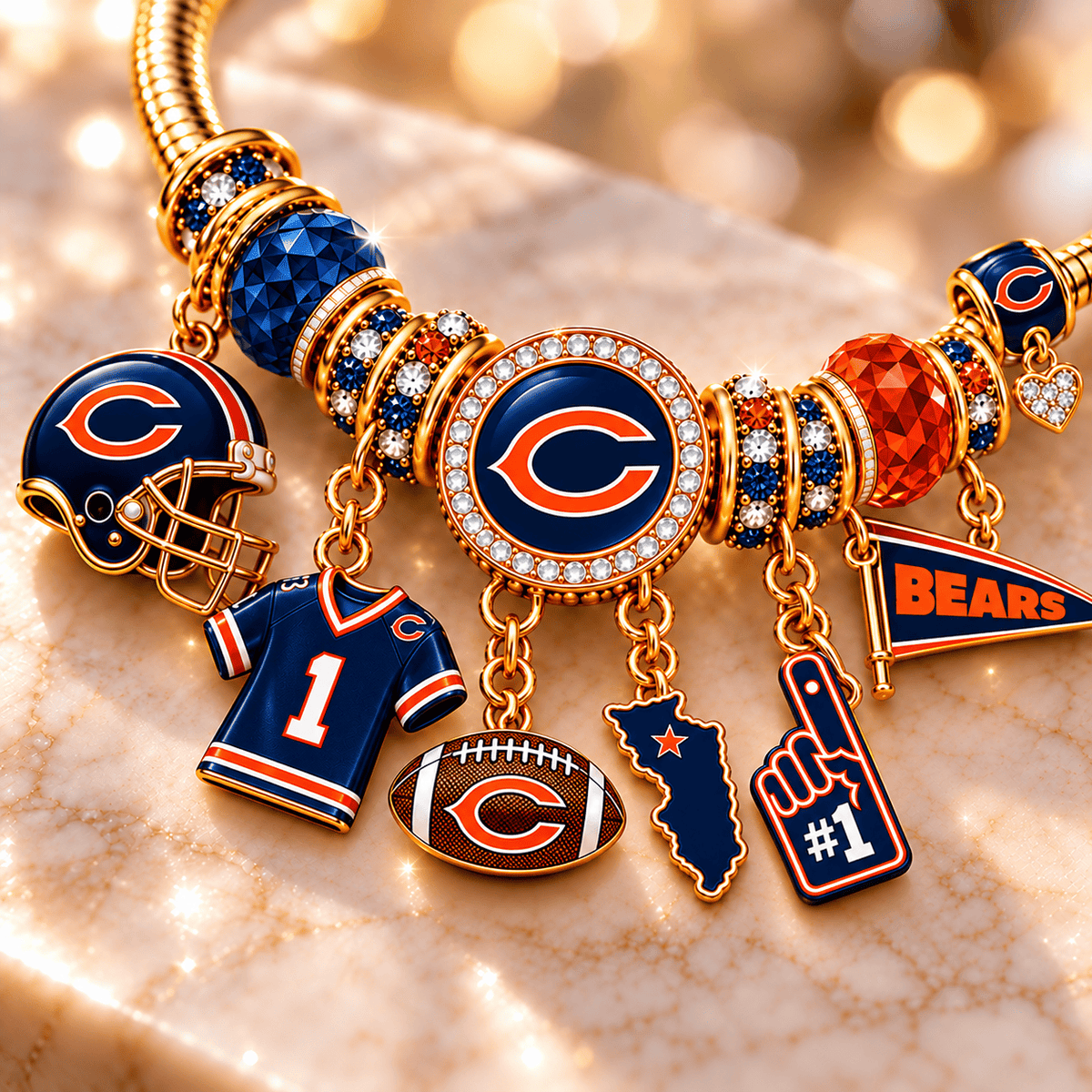 CCB Gold Charm Bracelet Set PNPA