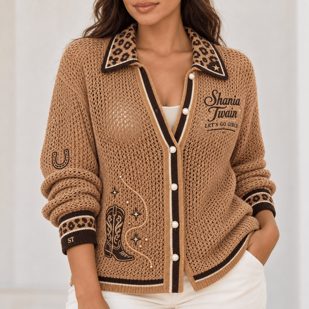 SNTW Women’s Open-Knit Cardigan NTKO