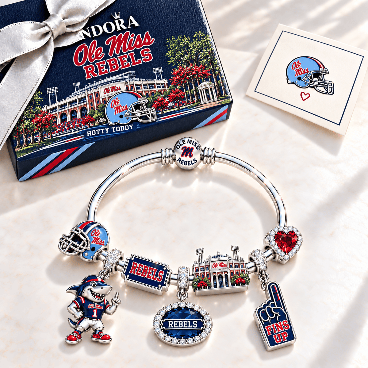 OMR Silver Charm Bracelet Set TMH