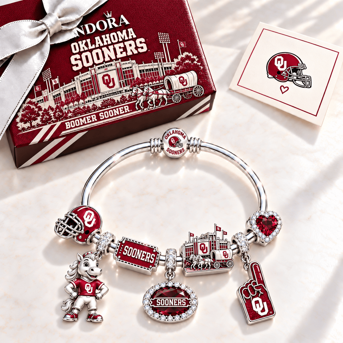 OSN Silver Charm Bracelet Set TMH