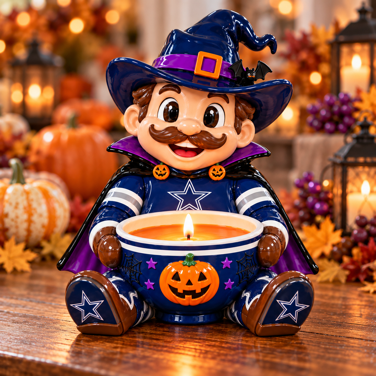 DLCB Halloween Candle Holder – Spooky Game Day Decor PNPA