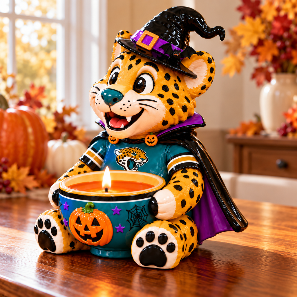 JSVJ Halloween Candle Holder – Spooky Game Day Decor PNPA