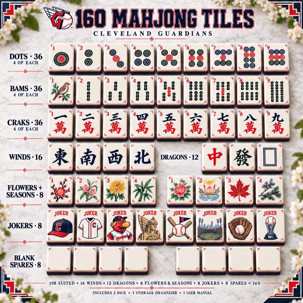 Premium CLG Mahjong Tiles Set TTMH