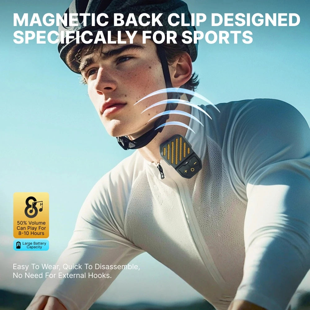 Wearable Clip On Bluetooth Speaker Portable Speaker Bluetooth with Mic for HandsFree Calls 10 Hour Playtime Mini Gifts for Men